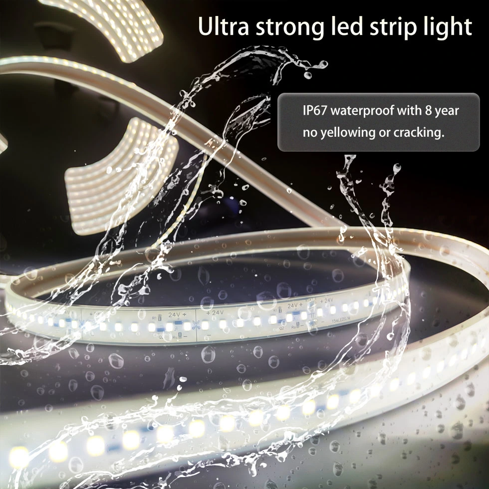 Factory Direct Sales IP67 Waterproof Silicone Dropping Outdoor Orange Color 12 24V 20V LED Strip Light for LED Strips Light