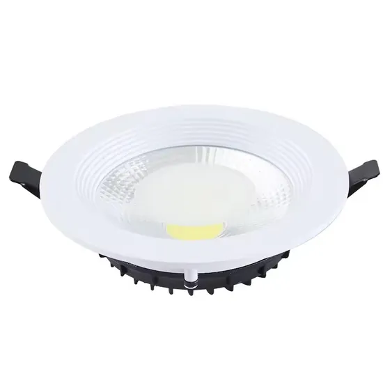 7W 10W 15W 20W 30W Indoor Recessed Downlight Round Ceiling Lamp Aluminum Golden Embeded COB Panel Office LED Down Light with CE RoHS