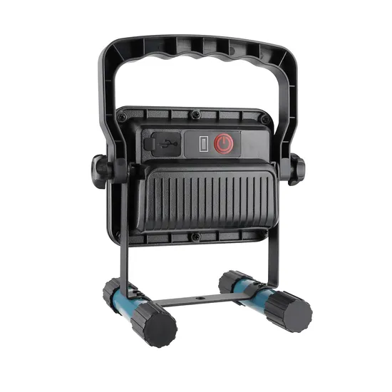 European IP54 10W 4000mha Outdoor Industry LED Rechargeable Black Work Light 3000K 4000K 6000K CCT High Quality Factory 