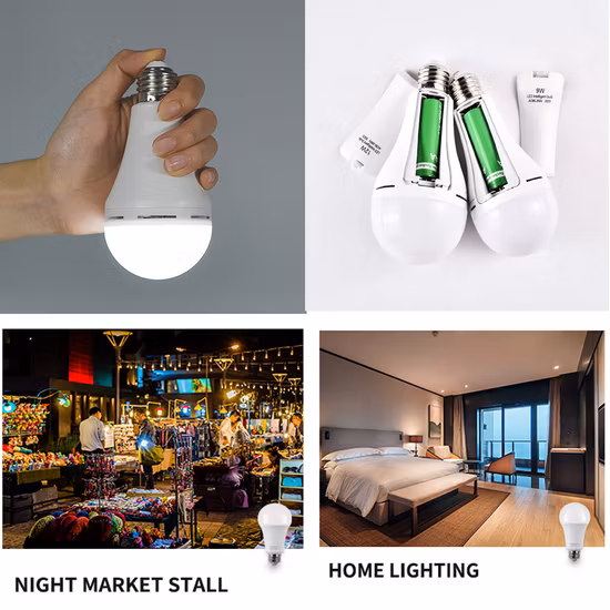 Wholesale 5W 7W 9W 15W E27 SMD Rechargeable Emergency Smart LED Bulb