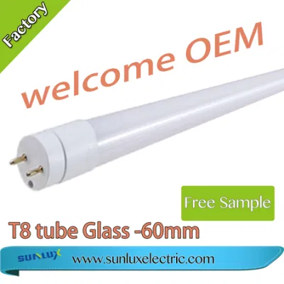 T8 Tube Lighting 9W 60mm 850lm Fluorescent LED Lamp