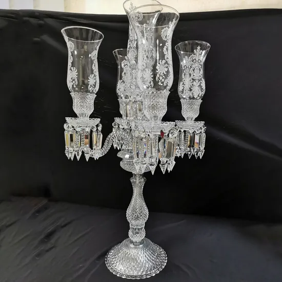 Restaurant Living Room Table Lamp Clear Crystal Candelabra Wedding Centerpieces 