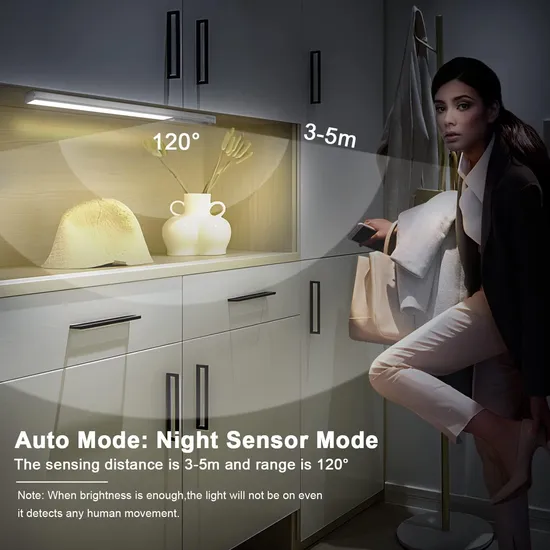 Rechargeable Touch Cabinet Light Dimming CCT 3 Colors Use for Wardrobe Microwave Radar Sensor Touch Control LED Lights for Room 
