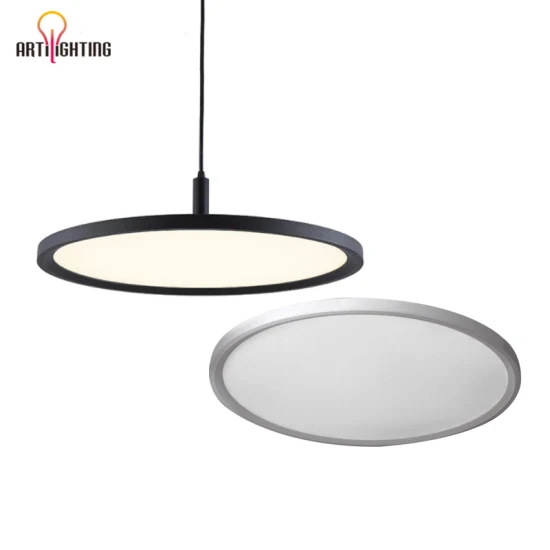 Round Surface LED Panel Light Moisture Insect Proof 60cm 80cm 120cm Ceiling Lamp with PC Diffuser Home Office Indoor Pendant Lighting