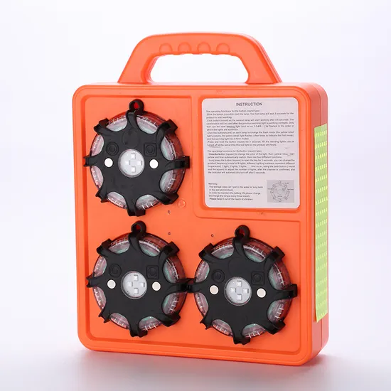 Auto Snyc Car Emergency Road Flare LED Lighting Rechargeable Vehicle LED Traffic Amber Safety Car Warning Lamp 8 Pack LED Traffic Warning Light for Road Safety 