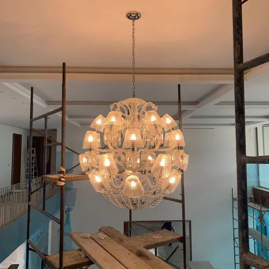 French Style Hotel Ceiling Lighting Art Design Decorative Wedding Luxury K9 Crystal Chandeliers Pendant Lights for Living Room 