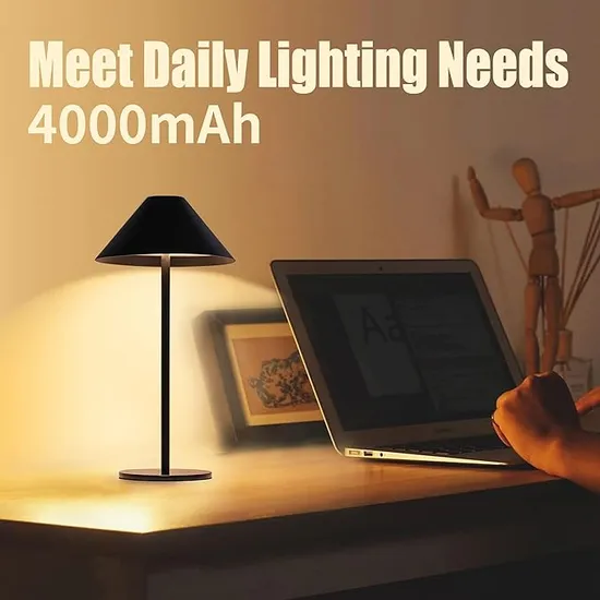 Cordless Table Lamp, Modern LED Rechargeable Battery Night Light